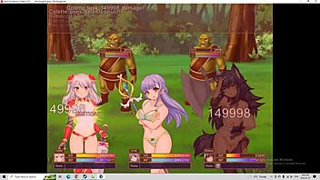 Alchemist Collette's public encounter in hentai game