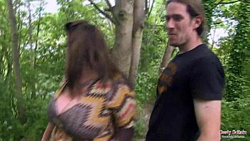 damn, busty nastyshag gets pounded hard in outdoor action!