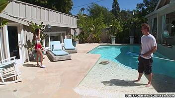 This Petite 18+ Latina Sucks Off The Poolboy In Fantasy