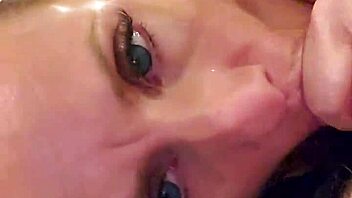 Horny wife gives morning blowjob