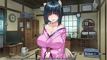 OMG, the kinky kitsune in ep 3 is getting her tits fucked by huge ones 😏