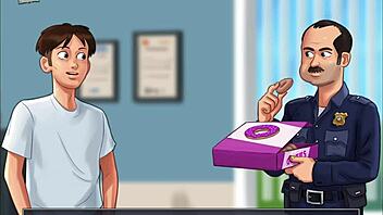 Cartoon adventure game: Summer-themed erotic story