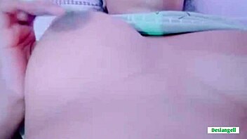 hot indian girl caught masturbating and fingering in room at night with boyfriend