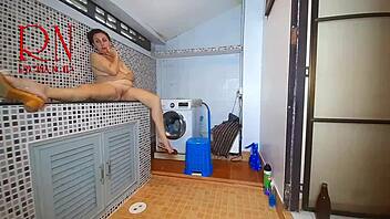 I'm the housewife gettin licked in the laundry, so submissive