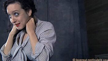 Naughty Brunette Babe Sits on Sex-Toy for Masturbation, Blowjob, and BDSM Fetish Play in Hardcore Scene