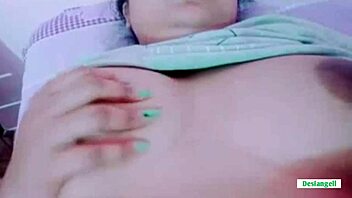 hot indian girl caught masturbating and fingering in room at night with boyfriend