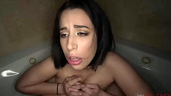 nina lopez riding cock in bathtub