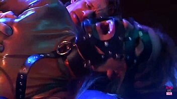 Blonde tied up watching her man fuck!