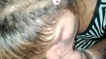 I give her a strip tease and a facial before eating her out