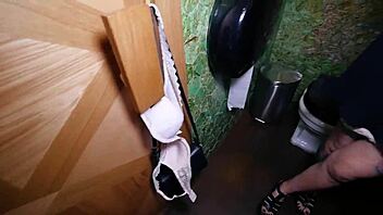 yo, ever tried risky public bathroom sex? i banged a tinder girl hard!