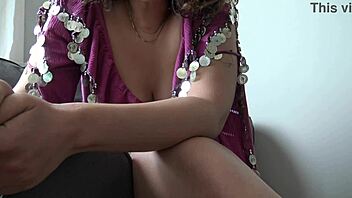 French Arab amateur girl indulges in marble