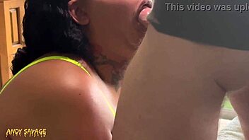 ebony throat goat gets huge facial cumshot from white man