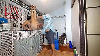 I'm the housewife gettin licked in the laundry, so submissive