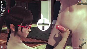 Two girls engage in lesbian sex in a 3D animation