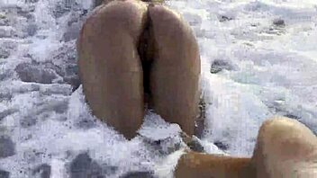 Monika Fox's daring swim and nude modeling session in the Atlantic Ocean