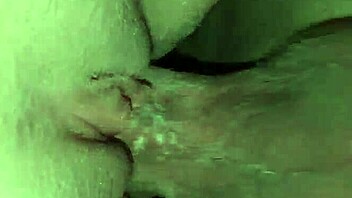 a couple shares an intense creampie moment, her body trembling as he fills her deeply with cum