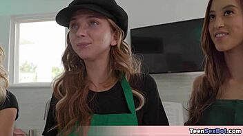 Cute Teens Fuck In Kitchen Cooking Show!