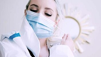Intense fucking with cautious lovers using gloves and footjobs