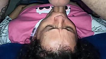 Mature MILF enjoys sucking cock and rimming for her son's friend