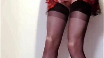 Selena, Shemale in Corset Masturbating Hot! 🔥