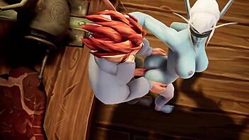 Elf Teases Night Elf In Kitchen.