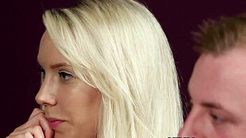 British Femdoms Tug CFNM Guy in Wild Group Session