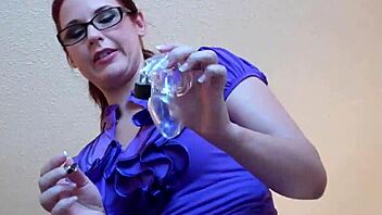 Bound In Chastity Device For Femdom Fun