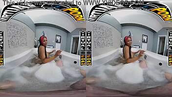 Virtual porn game day fuck with curvy black pornstar Jordyn Falls