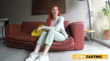 hey shy redhead colombian, wanna impress me at this fake casting with your skills?