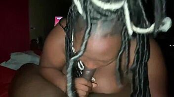 Met Ebony Whore for Sloppy Deepthroat Action