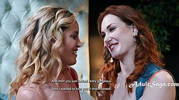 long distance lesbo lovers explore new curves