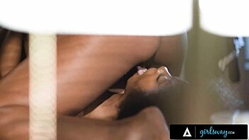Detective Misty Stone engages in rough sex with coworker on their police station desk