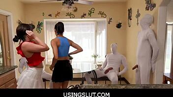 Teen 18+ Sluts Used as Free Furniture in Wild Fetish Play!