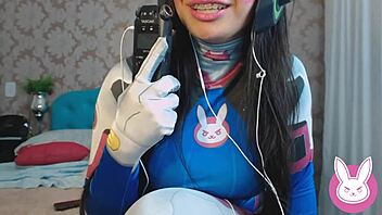 asmr roleplay cosplay dva overwatch gamer fun