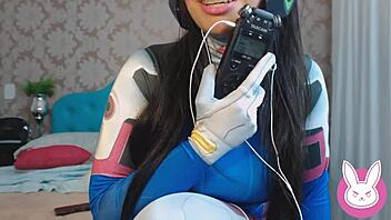 asmr roleplay cosplay dva overwatch gamer fun
