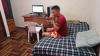 Beautiful neighbor gets fucked doggystyle after movies