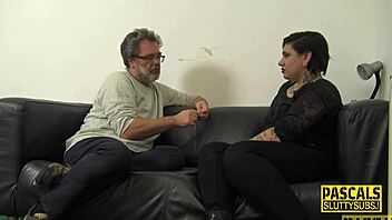 Tattooed Chubby Sub Gets Fingered. Monster Cock Reality.