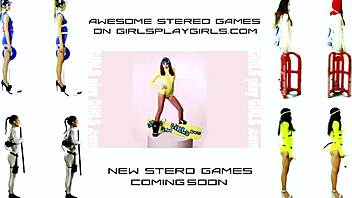 Erotic gaming with girls in tight spandex outfits and bandages