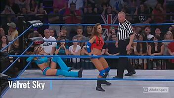 miss tessmacher's asstastic wrestling montage with brunette fetish