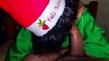 Christmas elf cosplay homemade doggystyle session