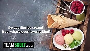 Gorgeous jewelz blu fucks for ice cream