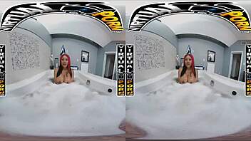 Virtual porn game day fuck with curvy black pornstar Jordyn Falls