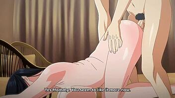 Seductive stepmom with large breasts gets intimate in 3D animation
