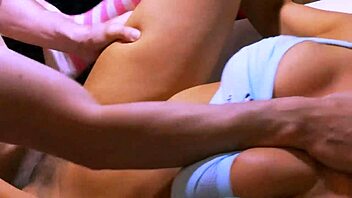 petite teen stepdaughter pleases stepfather hard and tight