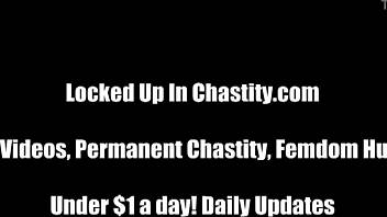 your little 18+ cock belongs to us now, mistress cage femdom bdsm slave humiliation pov chastity belt.