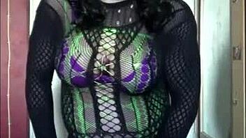 Shy sissy crossdresser masturbates and shoots cum on the floor in homemade humiliation scene.