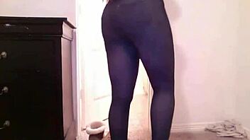 Hottest brunette in tight jeans