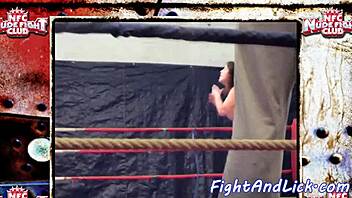 European young women with attractive buttocks engage in wrestling