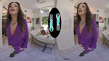 brunette girlfriend bent over doggystyle pov with monster cock