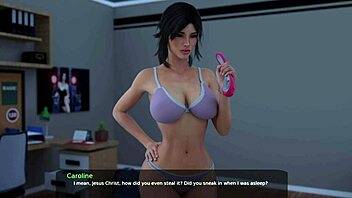 Милфи Сити: тайный ночной секс в комнате сводной сестры, 3D игра